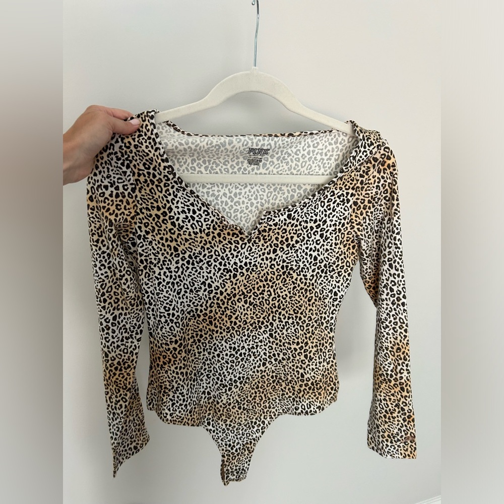 Cheetah V neck body suit